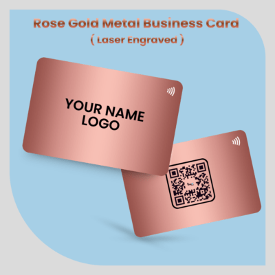 Engraved Rose gold card